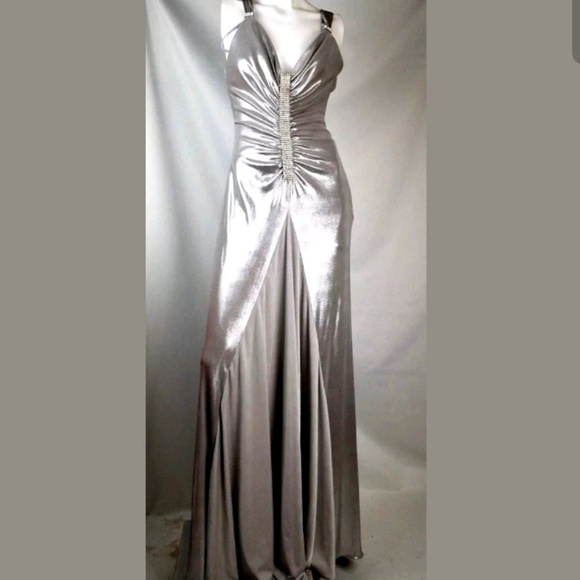 liquid silver dress